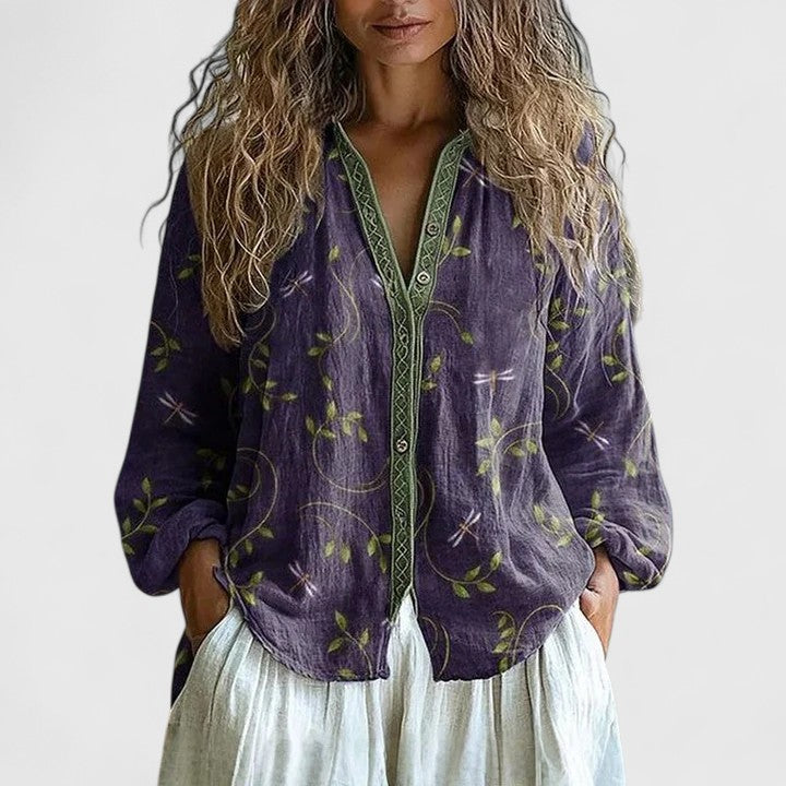Trendy Women's Graphic Relaxed Fit Blouse - VibreMode