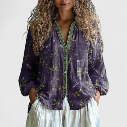 Trendy Women's Graphic Relaxed Fit Blouse - VibreMode