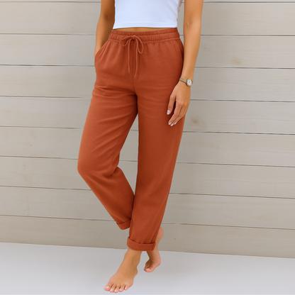 Women's Breathable Pants Elastic Waist