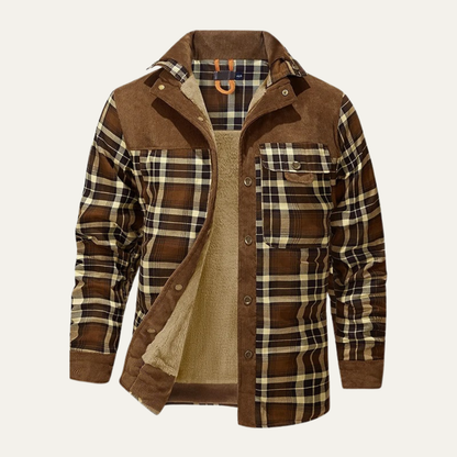 Men's Fleece Lined Flannel Jacket Plaid