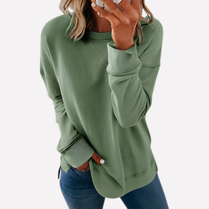 Women's Crew Neck Sweatshirt Cotton