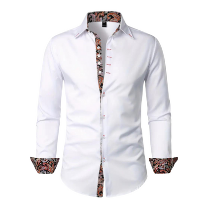 Men's Paisley Accent Dress Shirt - VibreMode