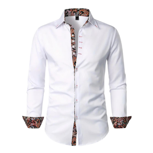 Men's Paisley Accent Dress Shirt - VibreMode
