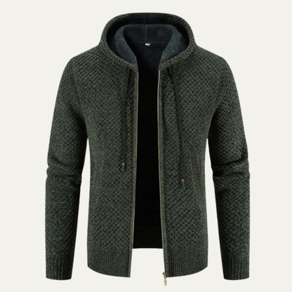 Men's Fleece Lined Zip Up Hoodie Jacket