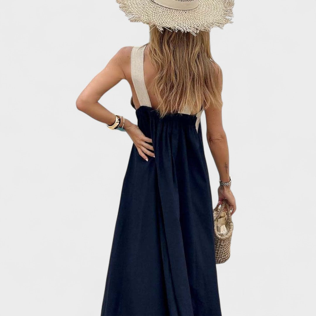 Beautiful V-Neck Floor Length Dress