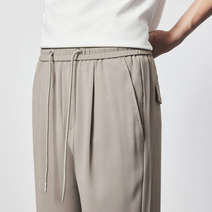 Men's Pleated Wide Leg Pants