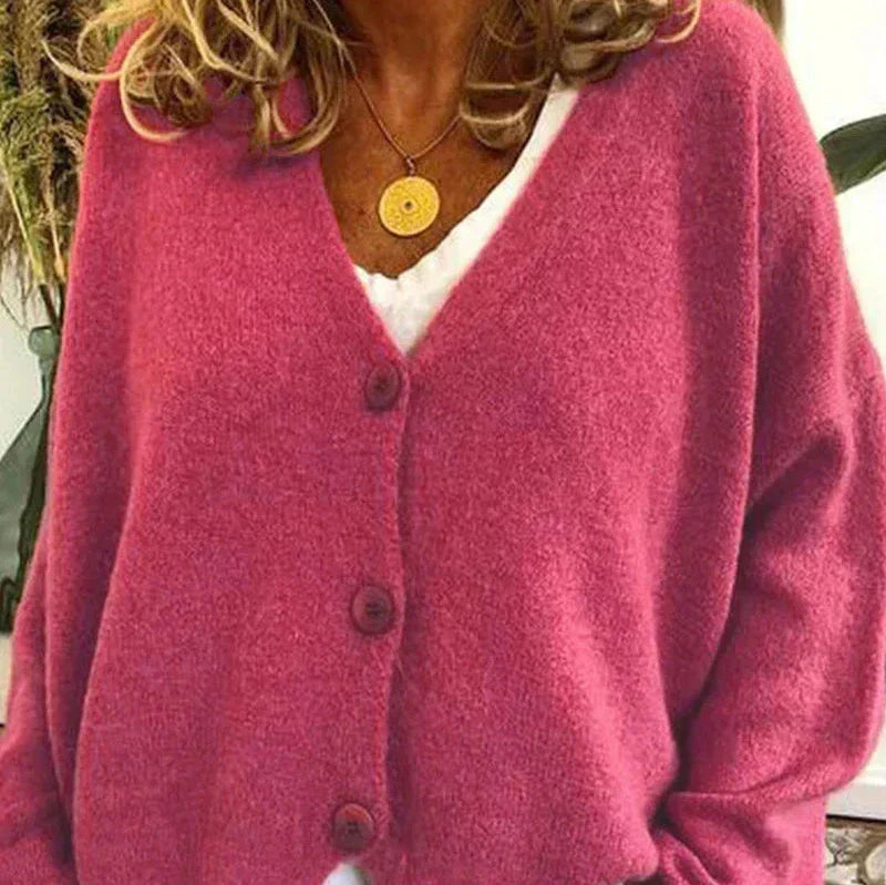 Warm Ladies Long Sleeve Cardigan Sweater
