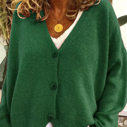 Warm Ladies Long Sleeve Cardigan Sweater