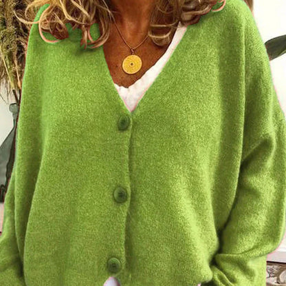 Warm Ladies Long Sleeve Cardigan Sweater