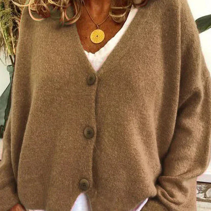 Warm Ladies Long Sleeve Cardigan Sweater - VibreMode