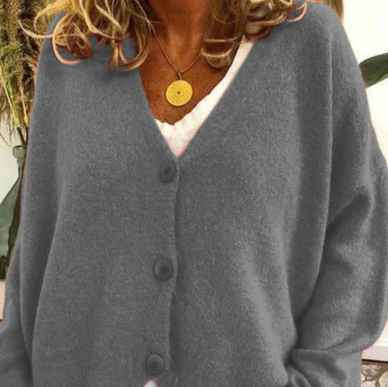 Warm Ladies Long Sleeve Cardigan Sweater