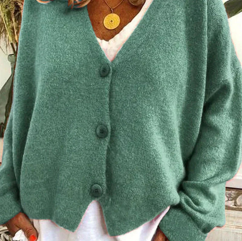 Warm Ladies Long Sleeve Cardigan Sweater