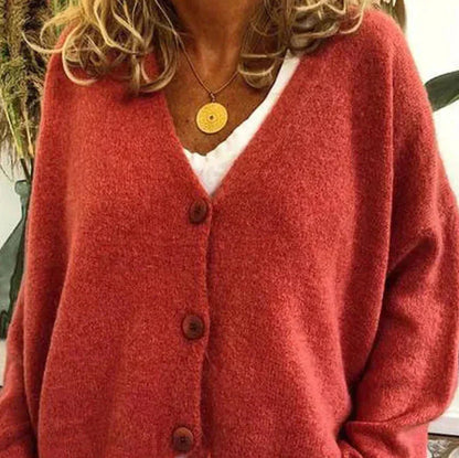 Warm Ladies Long Sleeve Cardigan Sweater