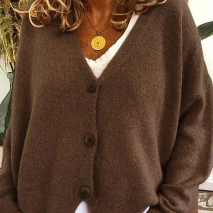 Warm Ladies Long Sleeve Cardigan Sweater