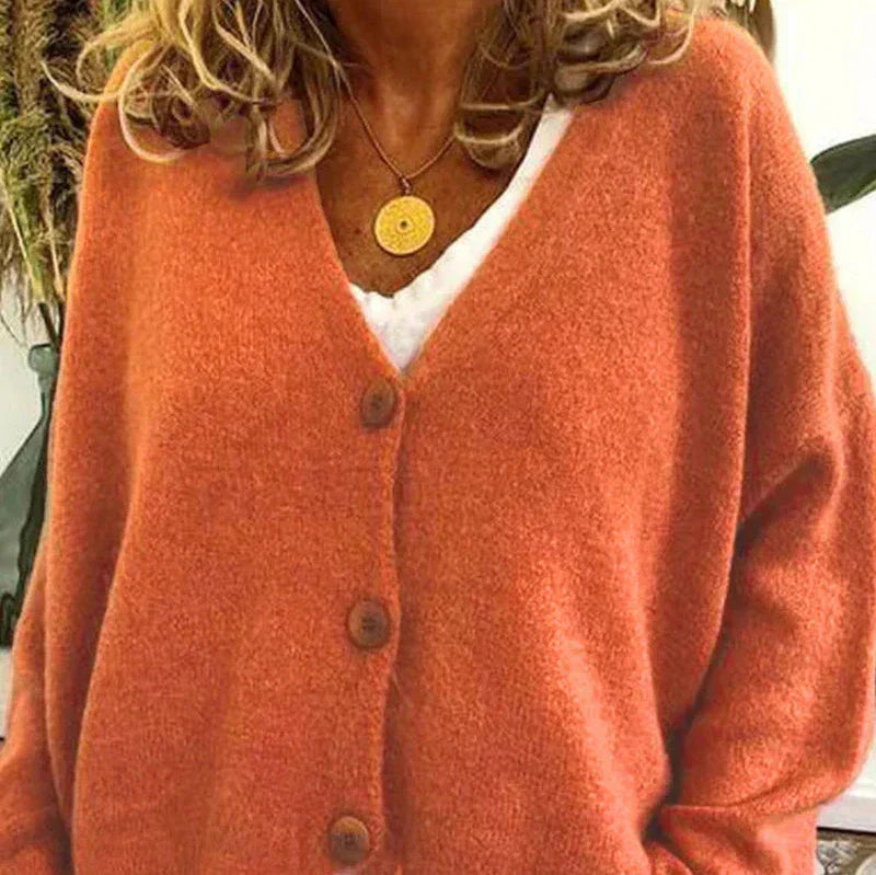 Warm Ladies Long Sleeve Cardigan Sweater