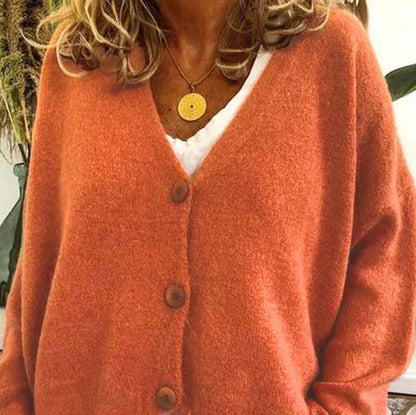 Warm Ladies Long Sleeve Cardigan Sweater