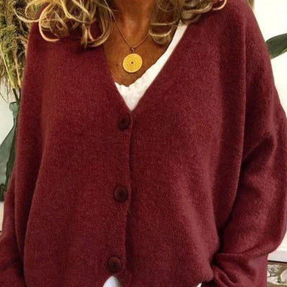 Warm Ladies Long Sleeve Cardigan Sweater