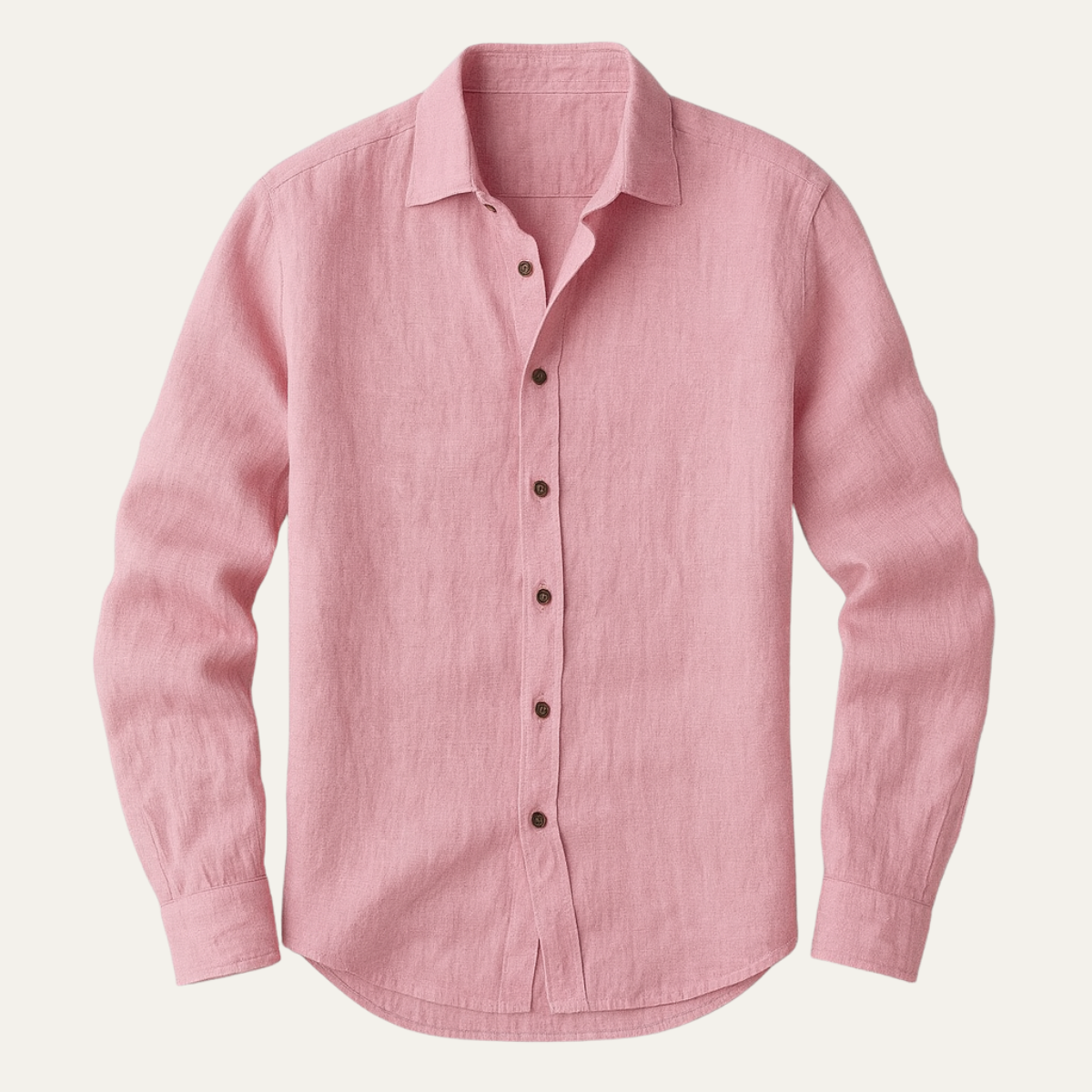 Men's Long Sleeve Linen Shirt Vintage Style
