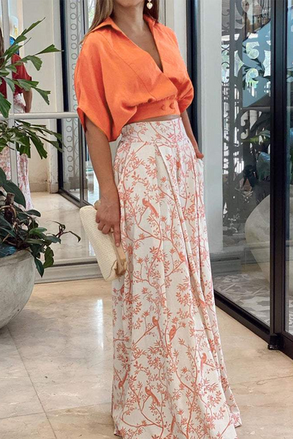 Women's Wide Leg Pants Two-Piece Set