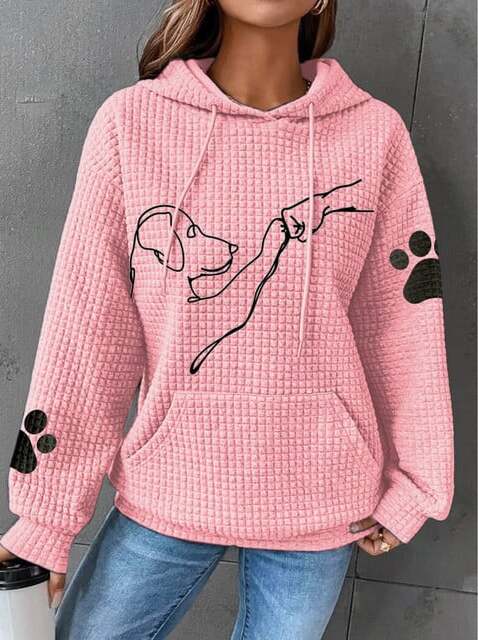 Women's Hoodie Cute Dog Print Soft