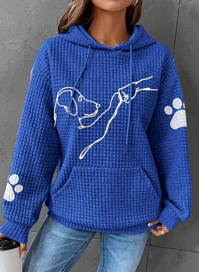 Women's Hoodie Cute Dog Print Soft - VibreMode