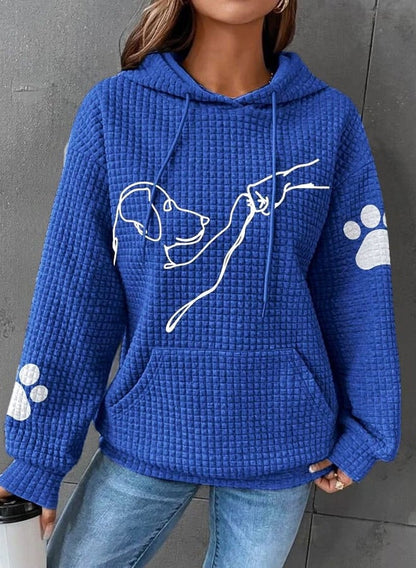 Women's Hoodie Cute Dog Print Soft - VibreMode