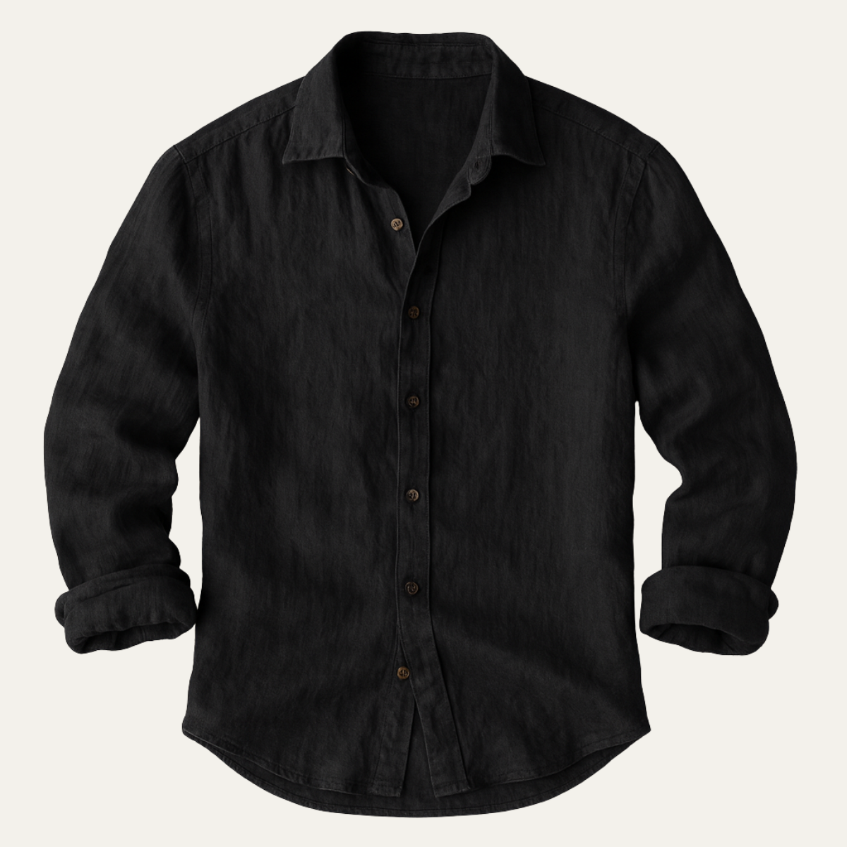 Men's Linen Long Sleeve Shirt Vintage Style