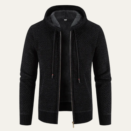 Men's Fleece Lined Zip Up Hoodie Jacket