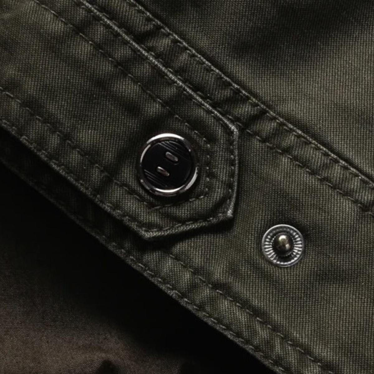 Men's Cotton Cargo Jacket With Pockets