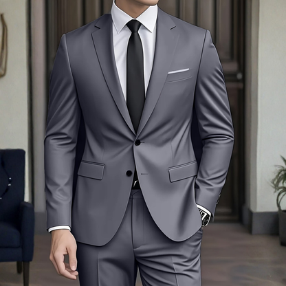 Men's Single Breasted Suit Notch Lapel