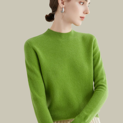 Soft Pink Simple Crew Neck Sweater