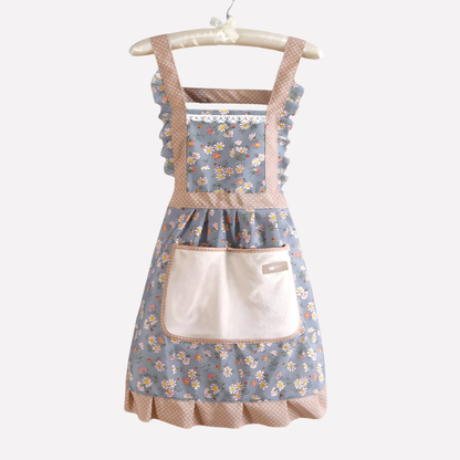 Floral Cotton Kitchen Apron - VibreMode