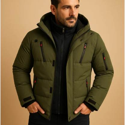 Waverly Men's Waterproof Puffer Jacket With Hood