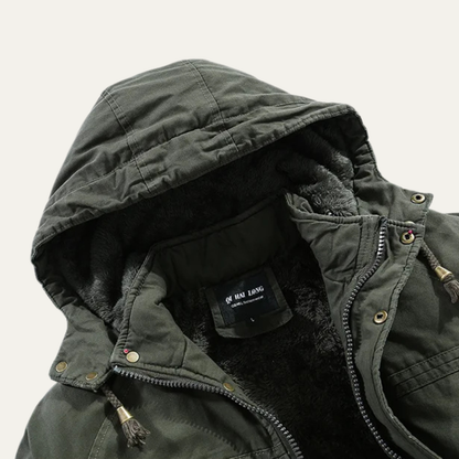 Men's Cotton Hooded Jacket Warm Lining