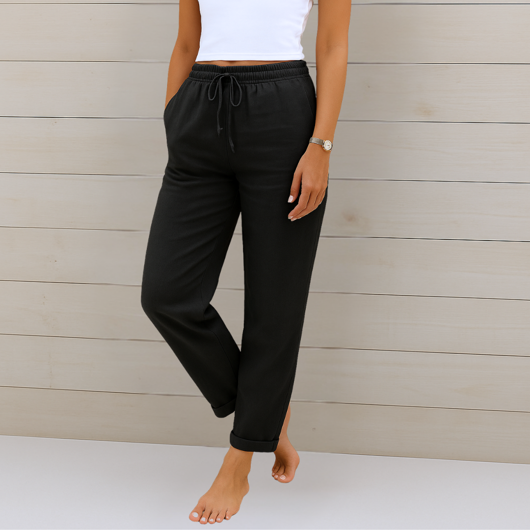 Women's Breathable Pants Elastic Waist