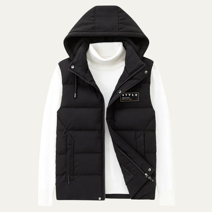 Women's Quilted Hooded Vest Zip Front