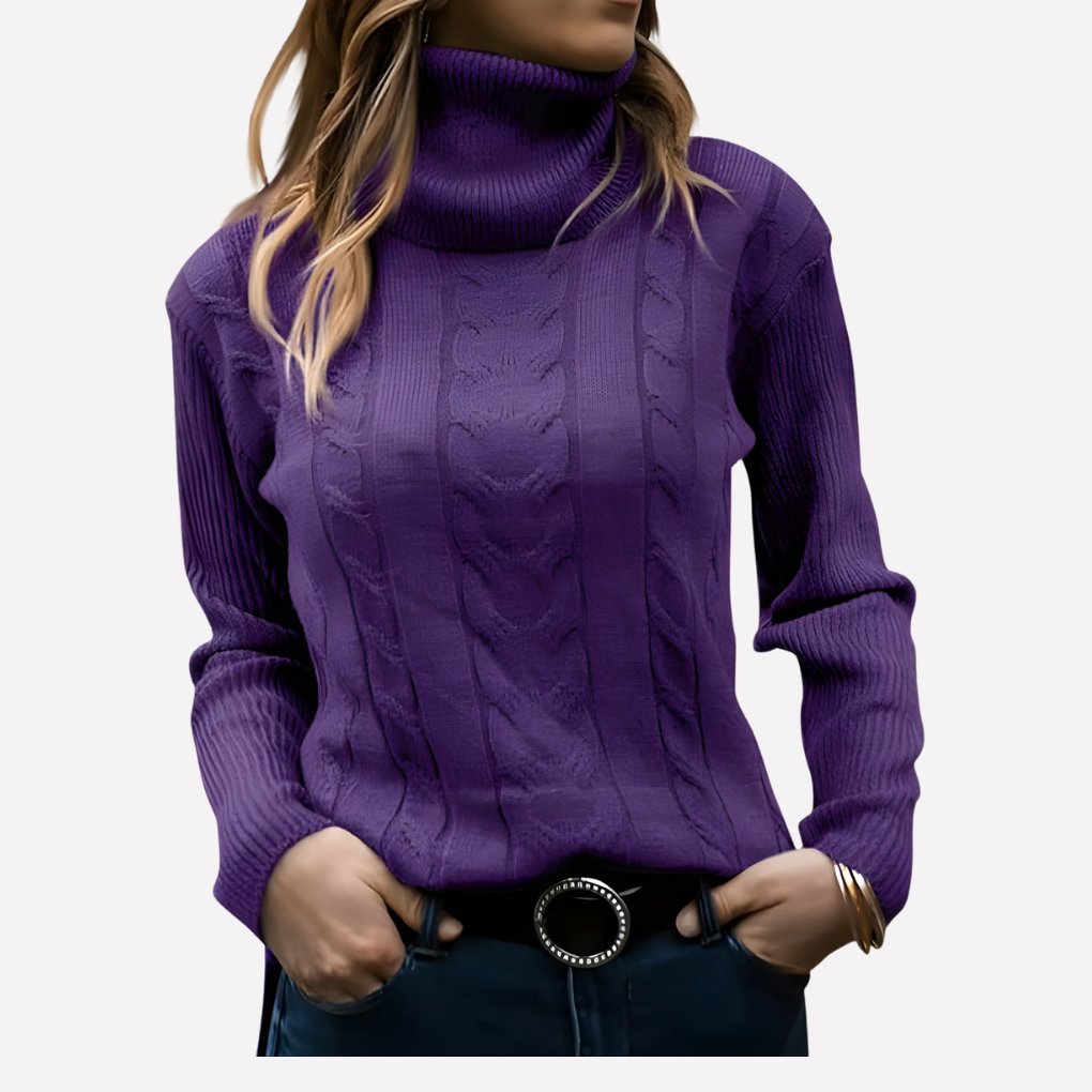 Women's Turtleneck Sweater Relaxed Fit