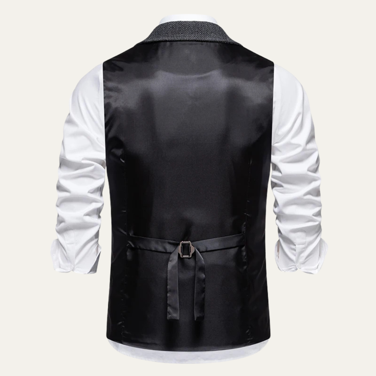Men's Tweed Waistcoat Chain Vest