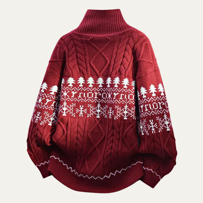 Men's Nordic Pattern Knitted Jacket