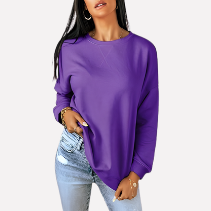 Women's Crew Neck Sweatshirt Cotton