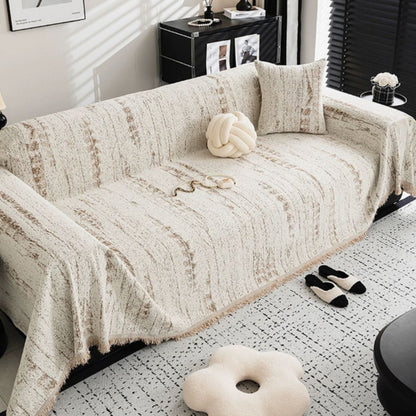 Elegant Sofa Cover Soft Cream Color