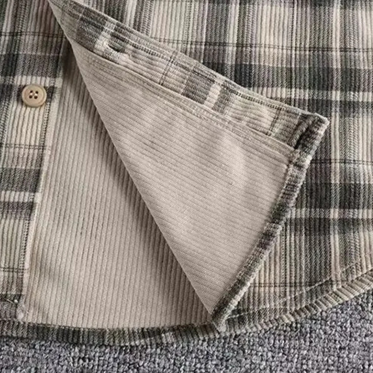 Men's Plaid Flannel Shirt Vintage Style