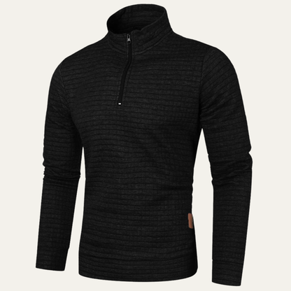 Men's Lightweight Quilted Half Zip Sweater