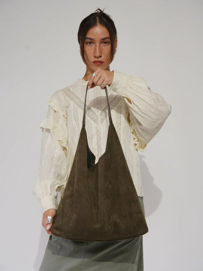 Women's Suede Shoulder Bag