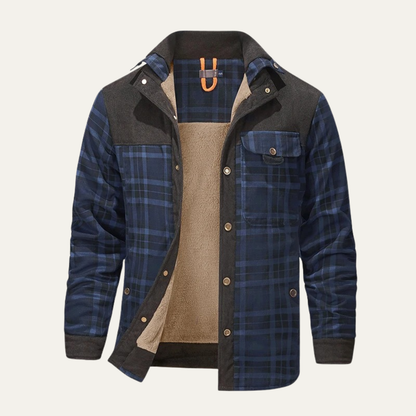 Men's Fleece Lined Flannel Jacket Plaid