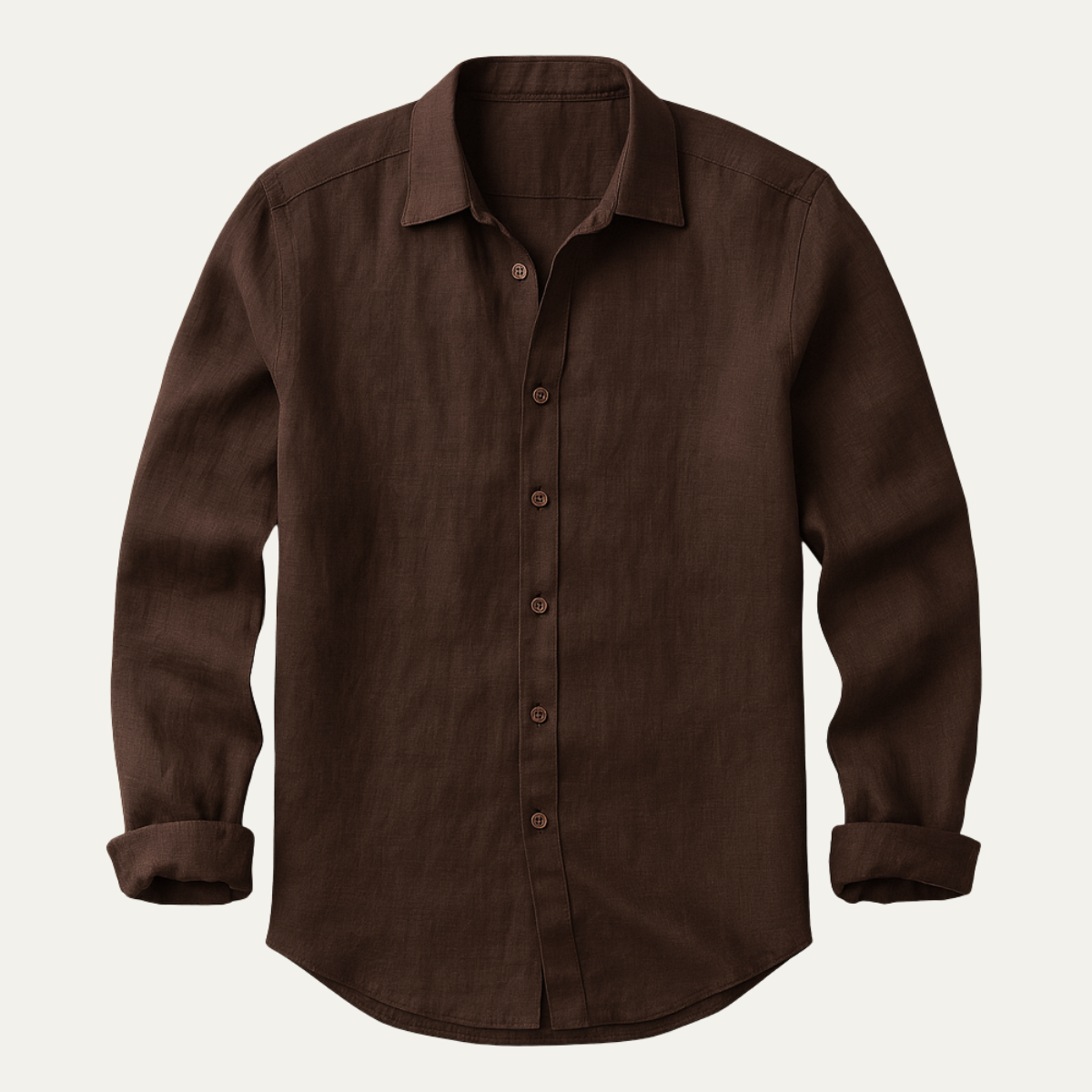 Men's Long Sleeve Linen Shirt Vintage Style
