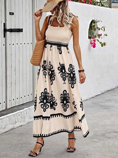Summer Floral Off Shoulder Sundress Beach Wear