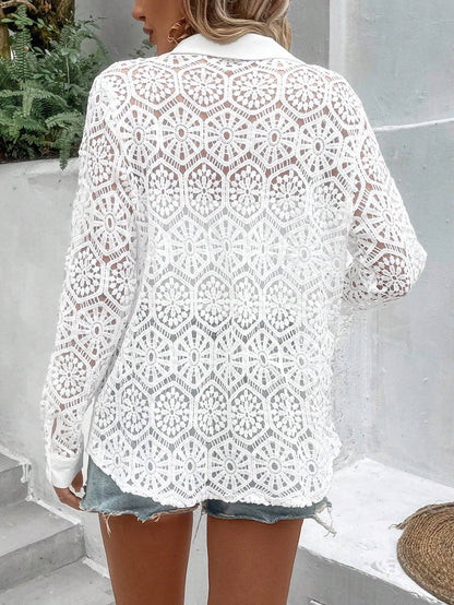 Delicate Mesh Women's Long Top