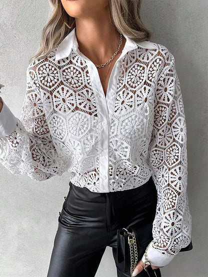 Delicate Mesh Women's Long Top - VibreMode