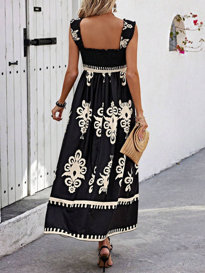 Summer Floral Off Shoulder Sundress Beach Wear